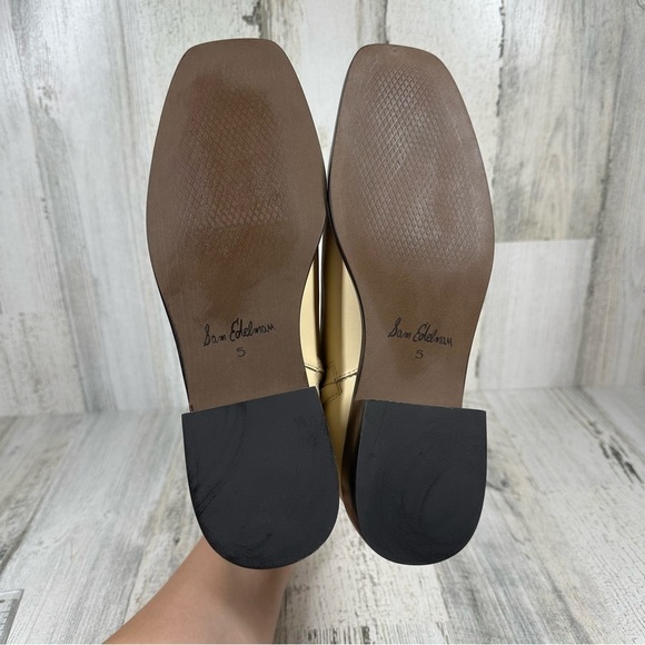 Sam Edelman Women's Thatcher Beige Leather Square Toe Ankle Boots #1076 - Picture 9 of 10